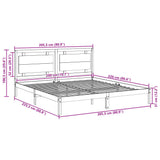 Extra Long Bed Frame without Mattress 200x220 cm Solid Wood 3309207