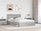 Bed Frame with Drawer Grey Sonoma 120 x 200 cm Engineer Wood 3412614