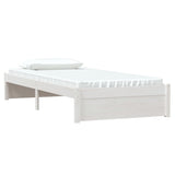Bed Frame without Mattress White Solid Wood 90x200 cm 814935