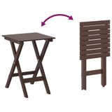 Rocking Chair with Foldable Table Brown Solid Wood Poplar 3281256