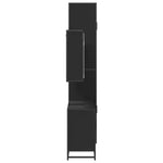 ZNTS 3 Piece Bathroom Furniture Set Black Engineered Wood 3301085