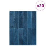 Rectangular Tile 20 pcs Blue 29 x 23 x 0.08 cm 42021261