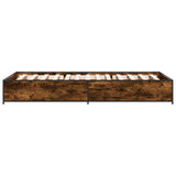 Bed Frame without Mattress Smoked Oak 90x190 cm Single 845118