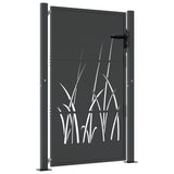 Garden Gate Anthracite 105x130 cm Steel Grass Design 153168
