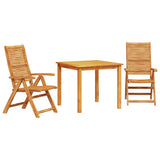 Garden Dining Set Folding 3 pcs Brown Solid Acacia Wood 3375630