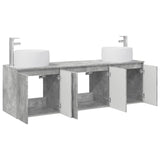 Bathroom Cabinet Set 3 pcs Concrete Grey 49.5 x 44.5 x 66 cm 3405710