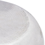 Hammered Aluminium Coffee Table Silver 242322