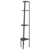 4-Tier Corner Shelf Black 45.5x31.5x150 cm 336393