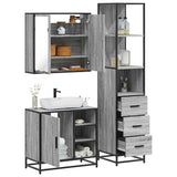 3 Piece Bathroom Furniture Set Grey Sonoma Engineered Wood 3301148