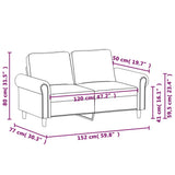 2-Seater Sofa Cream 120 cm Faux Leather 359500