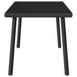 Garden Coffee Table Rectangular Black 80x40x37 cm Poly Rattan 4104055