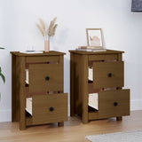 Bedside Cabinets 2 pcs Honey Brown 40x35x61.5 cm Solid Wood Pine 820953