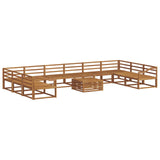 Outdoor Sofa Set 11 pcs Natural Solid Acacia Wood 3368287
