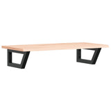Basin Shelf Wall Mounted Steel and Solid Wood Oak 3302547