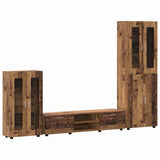 TV Cabinet Set with Shelf FLORIN 3 pcs Old Wood Engineered Wood 3397982
