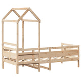 Day Bed with Roof without Mattress 90x200 cm Solid Wood 3282288