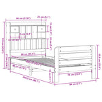Bookcase Bed without Mattress 90x200 cm Solid Wood Pine 3309953