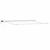 Manual Retractable Awning with LED Burgundy 400x300 cm 3214974