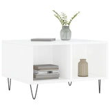 Coffee Table High Gloss White 60x50x36.5 cm Engineered Wood 830542