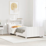 Bed Frame without Mattress White 90x200 cm Solid Wood Pine 3306469