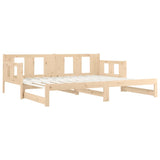 Pull-out Day Bed without Mattress Solid Wood Pine 2x cm 820287