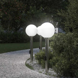 Bollard Lights with Sensor&Outlet 3 pcs 80 cm Stainless Steel IP44 4006108