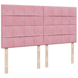 Box Spring Bed with Mattress Pink 200x200 cm Velvet 3291007