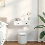 Wall Shelf with Drawers White 60x28x15 cm Engineered Wood 859941