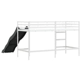 Kids'Loft Bed Frame with Slide White and Anthracite 42020782