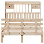 Bookcase Bed without Mattress 135x190 cm Double Solid Wood Pine 3322786