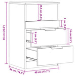 ZNTS Bedside Cabinets 2 pcs Old Wood 40x36x65 cm Engineered Wood 856845