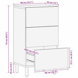 Sideboard Natural 40 x 33.5 x 75 cm Solid Acacia Wood 4017779