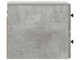 Wall-Mounted Bedside Cabinet with Drawer 2 pcs Concrete Grey 899152