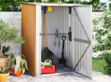 Garden Shed Brown 118.5x97x209.5 cm Galvanised Steel 150902