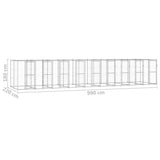 Outdoor Dog Kennel Galvanised Steel 21.78 m 3082289