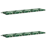2-Piece Bench Cushions SOEST 2 pcs 100% Polyester Leaf Pattern 949127