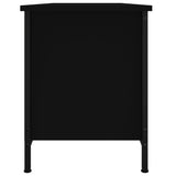 TV Cabinet with Doors Black 102x35x45 cm Engineered Wood 826290