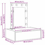 Dressing Table Brown 60 x 40 x 70 cm Engineered Wood 865225