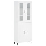 Highboard White 69.5x34x180 cm Engineered Wood 3198353