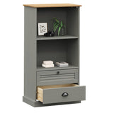 Bookcase VIGO Grey 60x35x114.5 cm Solid Wood Pine 353186