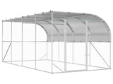 Against Wall Chicken Coop Silver 400 x 200 x 215 cm 3434736