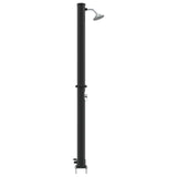 Outdoor Solar shower Black 217 cm PVC and Aluminium 42003411