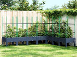Garden Planter with Trellis Blue Grey 200x160x142.5 cm PP 367971
