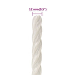 Work Rope White 12 mm 250 m Polypropylene 153058