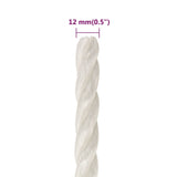 Work Rope White 12 mm 250 m Polypropylene 153058