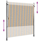 Outdoor Roller Blind Yellow and White 200x270 cm Fabric&Steel 368775