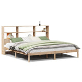 Bookcase Bed without Mattress 200x200 cm Solid Wood Pine 3321595