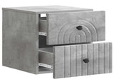Wall-Mounted Bedside Cabinet with Drawer 2 pcs Concrete Grey 898132