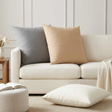 Cushion with Pillow HEERLEN 2 pcs White Fabric 928507