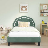 Children's Bed Frame with Headboard Sea Green 80 x 200 cm 42010913